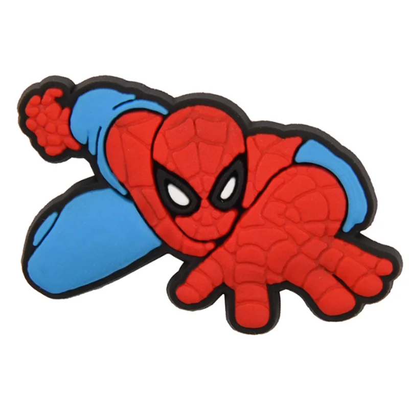 Miniso-Spider-Man Encantos de Sapato para Meninos e Homens, Decorações de Sapato Desenhos Animados, Pinos para Presentes, Acessórios de Sandália