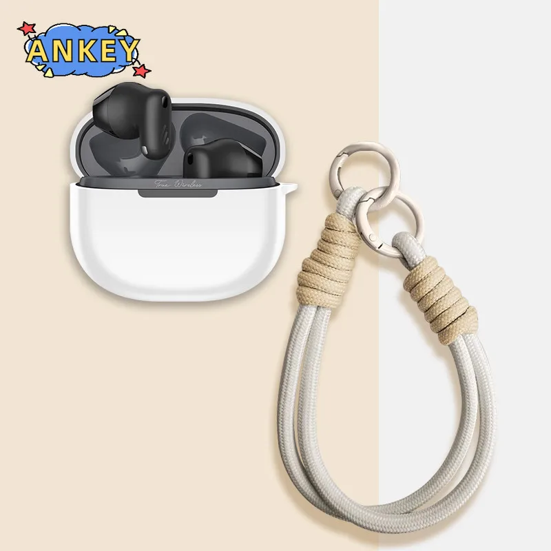 حافظة لهاتف Edifier TWS B9 غطاء حماية ناعم من السيليكون مع سلسلة مفاتيح قصيرة