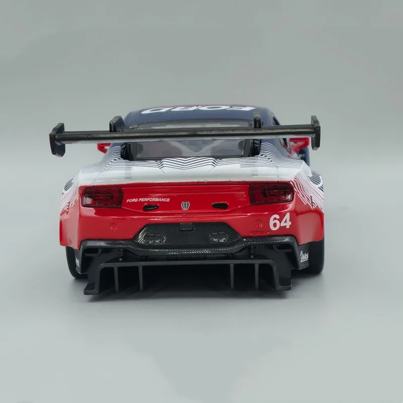 Novo 1:24 ford mustang gt liga modelo de carro de corrida som e luz puxar para trás brinquedo das crianças colecionáveis presente aniversário