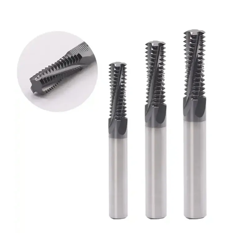 

CNC Cutter Pipe Thread End Mill NPT NPTF1/4 3/8 1/2 1/8 3/4 CNC Threading Milling Cutter For Stainless Steel Mill Machining Tool