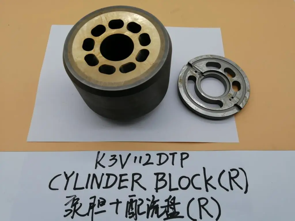 K3V112DTP Cylinder Block with Valve Plate, SH200-3 Excavator Hydraulic Pump Parts FOR Sumitomo