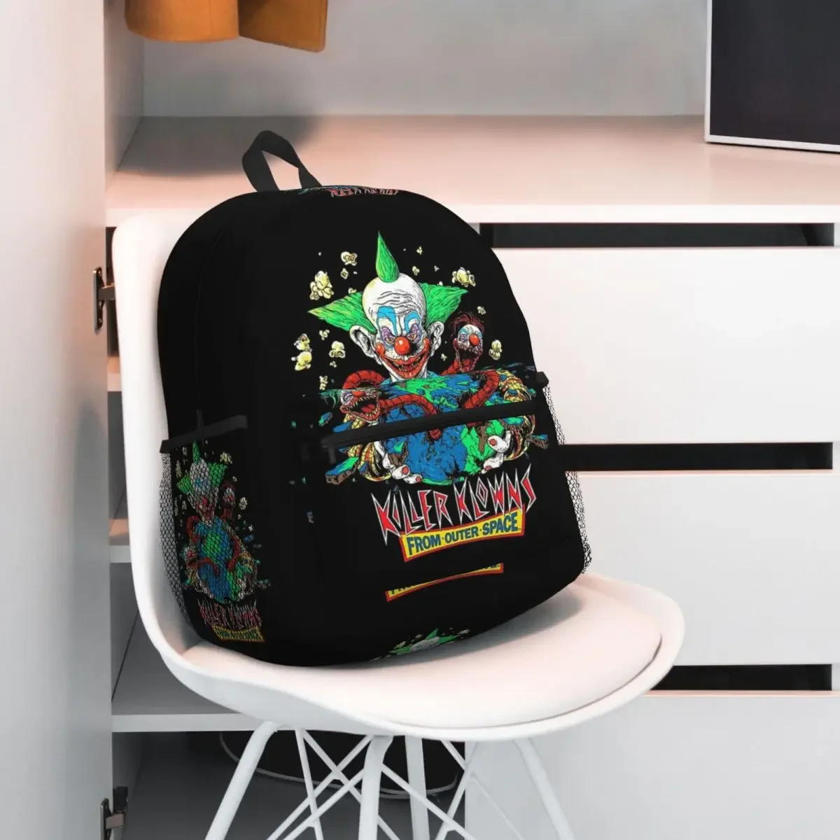 Killer Klowns From Outer Space Student Backpack School Bag Hiking Travel Daypack for Men Women Fashion Bookbag Shoulder Bags