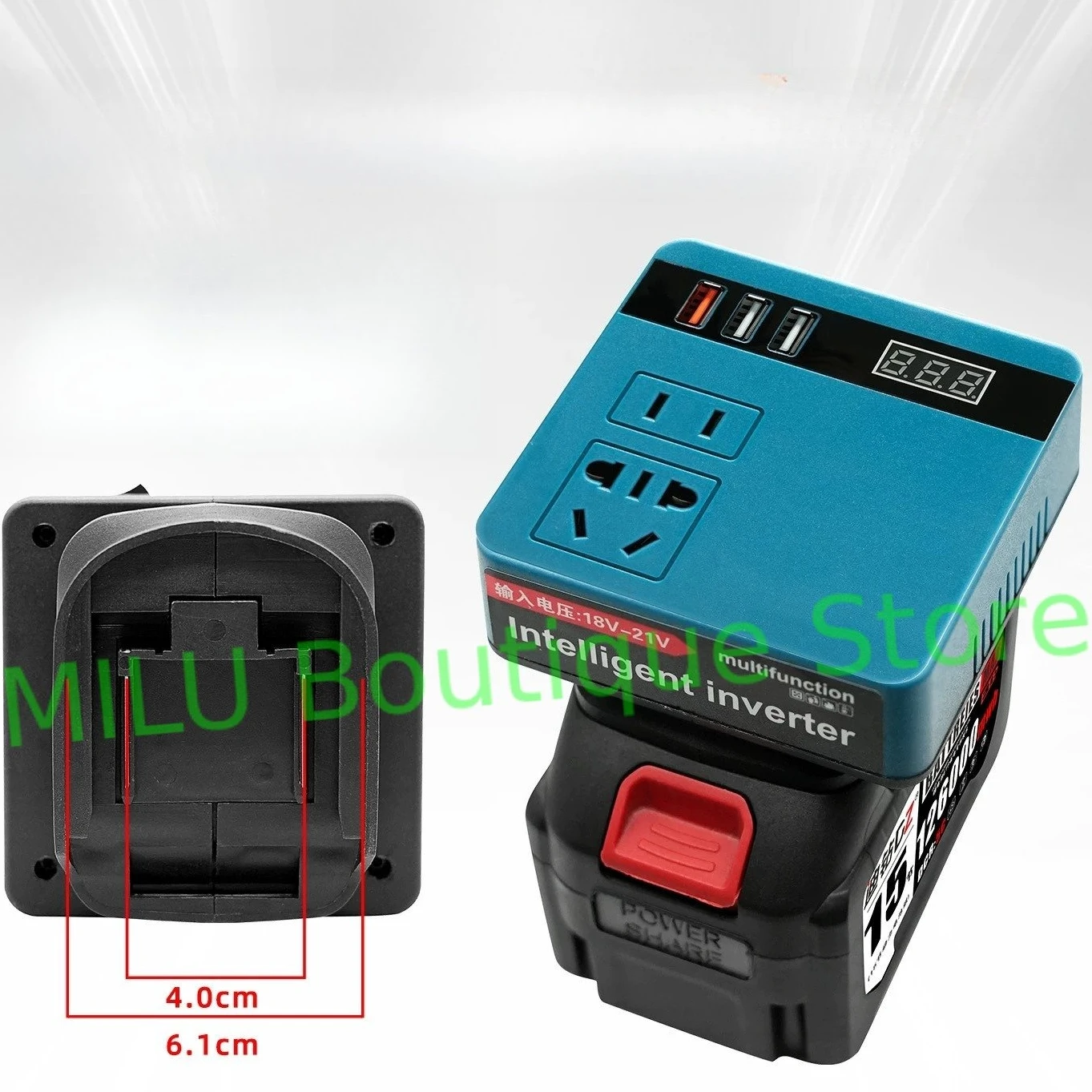 

Инверторный блок питания с литиевой батареей Makita, портативный интеллектуальный трансформатор постоянного тока от 20 В до 220 В (аккумулятор в комплект не входит)