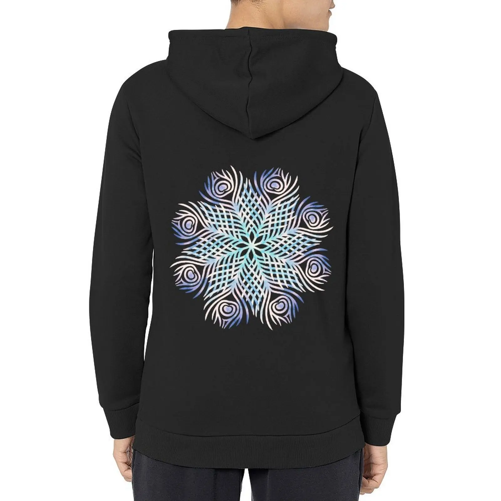 

Peacock feathers / Mandala Hoodie autumn new products mens clothes men clothes fashion men oversized hoodie