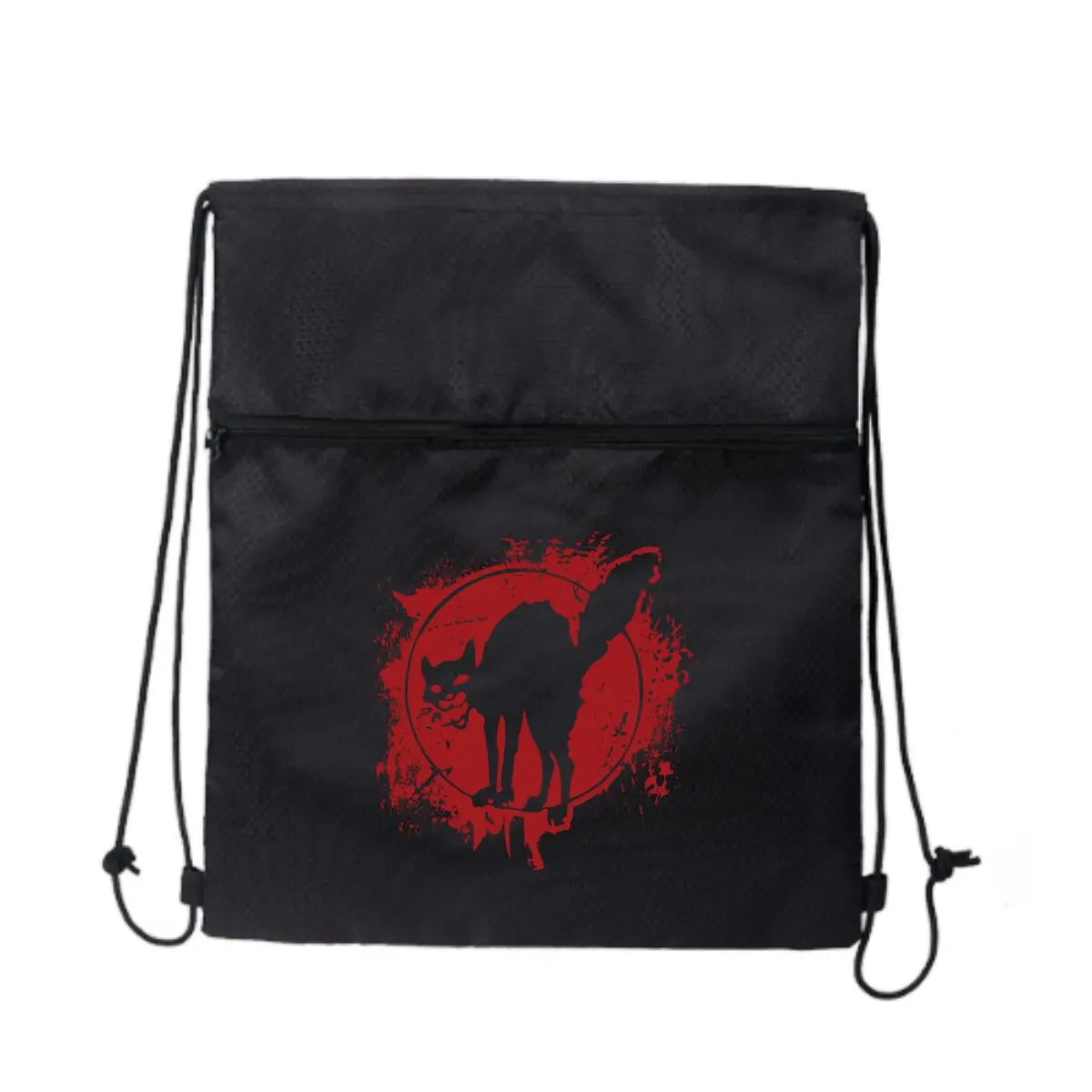 

Спортивный рюкзак на шнурке с силуэтом красного кота, спортивная баскетбольная сумка для фитнеса и фитнеса