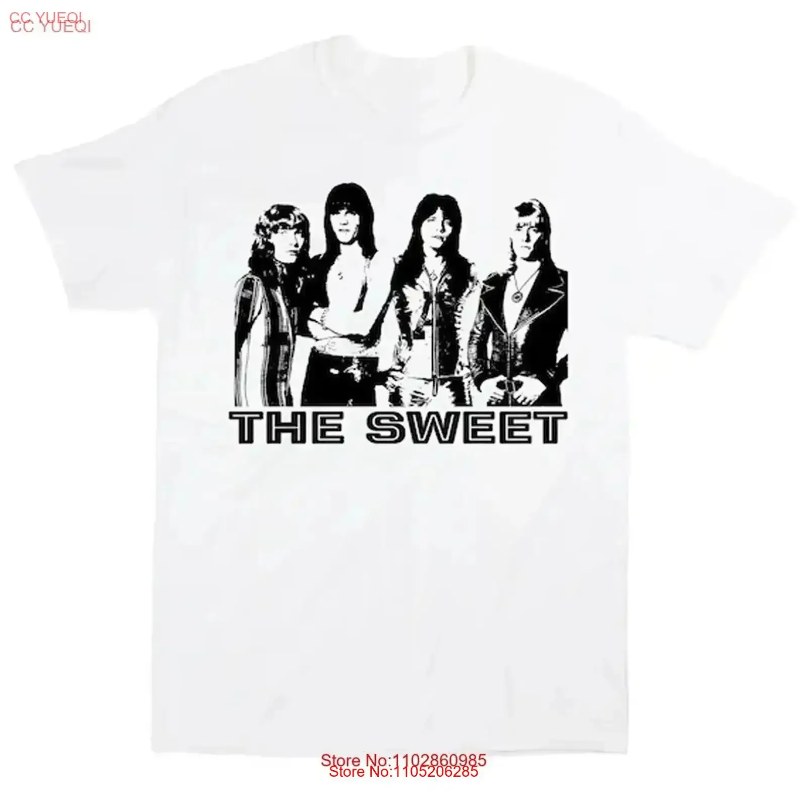 VTG Sweet band WHITE T shirt All sizes S to 5Xl JM444 vintage Washed designer clothes Comfortable homme Casual Breathable