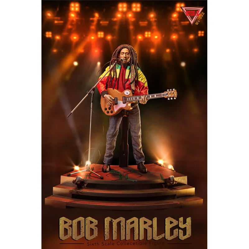 In Stock Original Win.c Studio WC002 1/6 Bab Marley The Originator of Reggae Music A Pacifist Singer Action Model Toy Gift