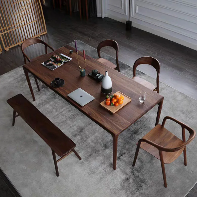 

Обеденные столы в скандинавском стиле для проживания в семье, минималистичный дизайн, деревянные обеденные столы в помещении отеля, новый стиль, мебель для дома Mesa Comedor Ls40cz