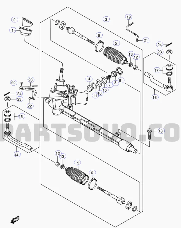 

High Quality Hydraulic Power Steering Gear Rack For Suzuki Kizashi 4858057L00 48580-57L00 Right hand drive