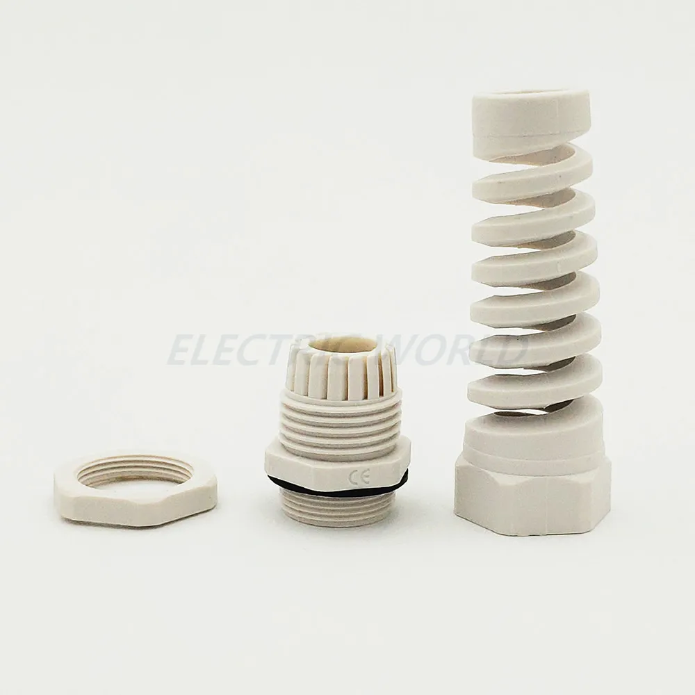 Cable glands PG7 M12 waterproof cable connectors IP68 Nylon cable glands thread gland rubber wiring conduit plastic cable sleeve