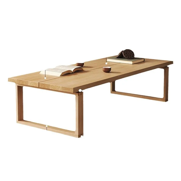 

Solid wood coffee table ash wood balcony log wind home living room simple fashion bantam rectangular table