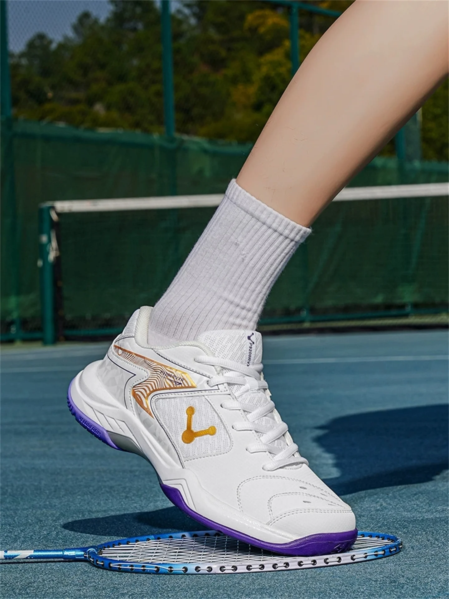 Pickleball/Badminton/Tennis Shoes - Couple's Responsive Cushioning, Stability, Anti-Torsion, Arch Support Training Sneakers