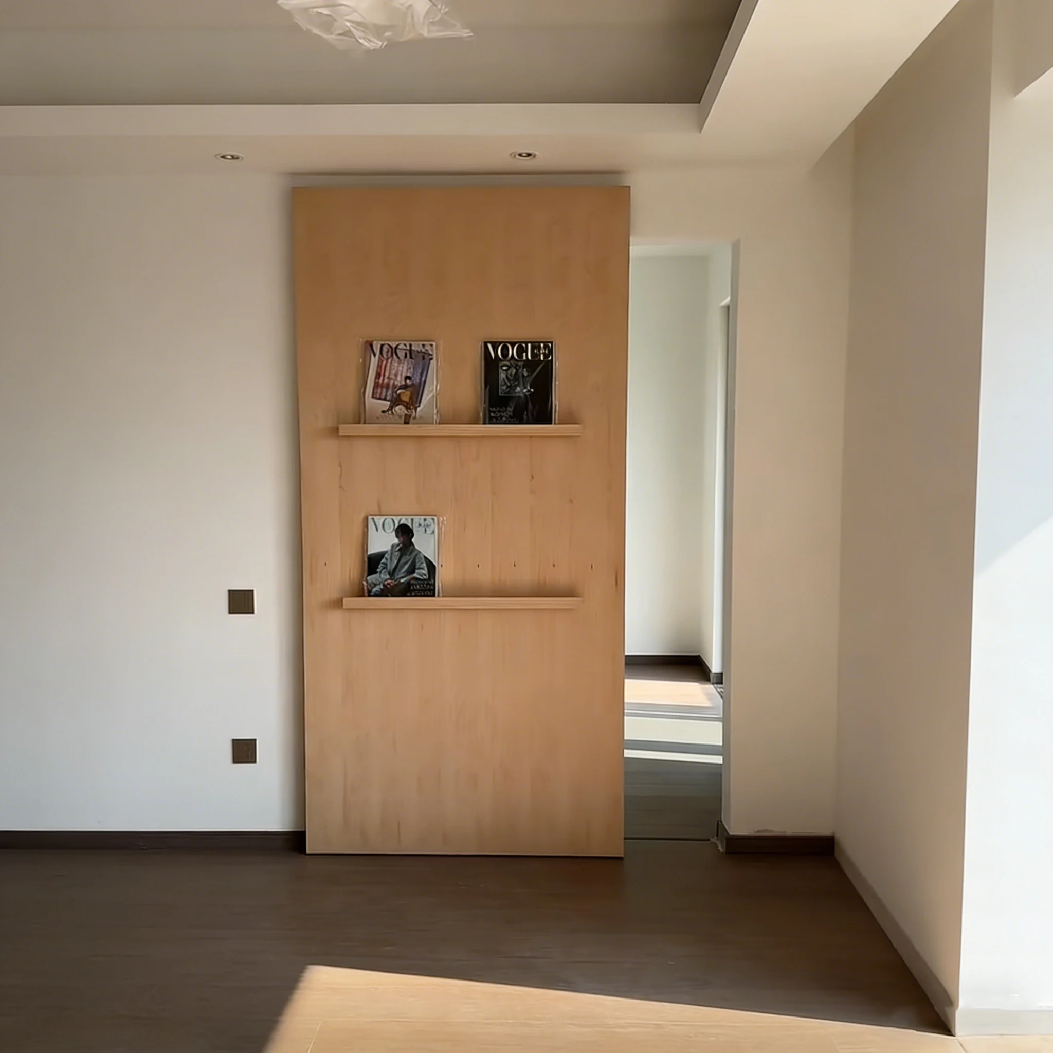 9CE Modern Minimalist Hydraulic Ghost Wooden Door Floating Sliding Door