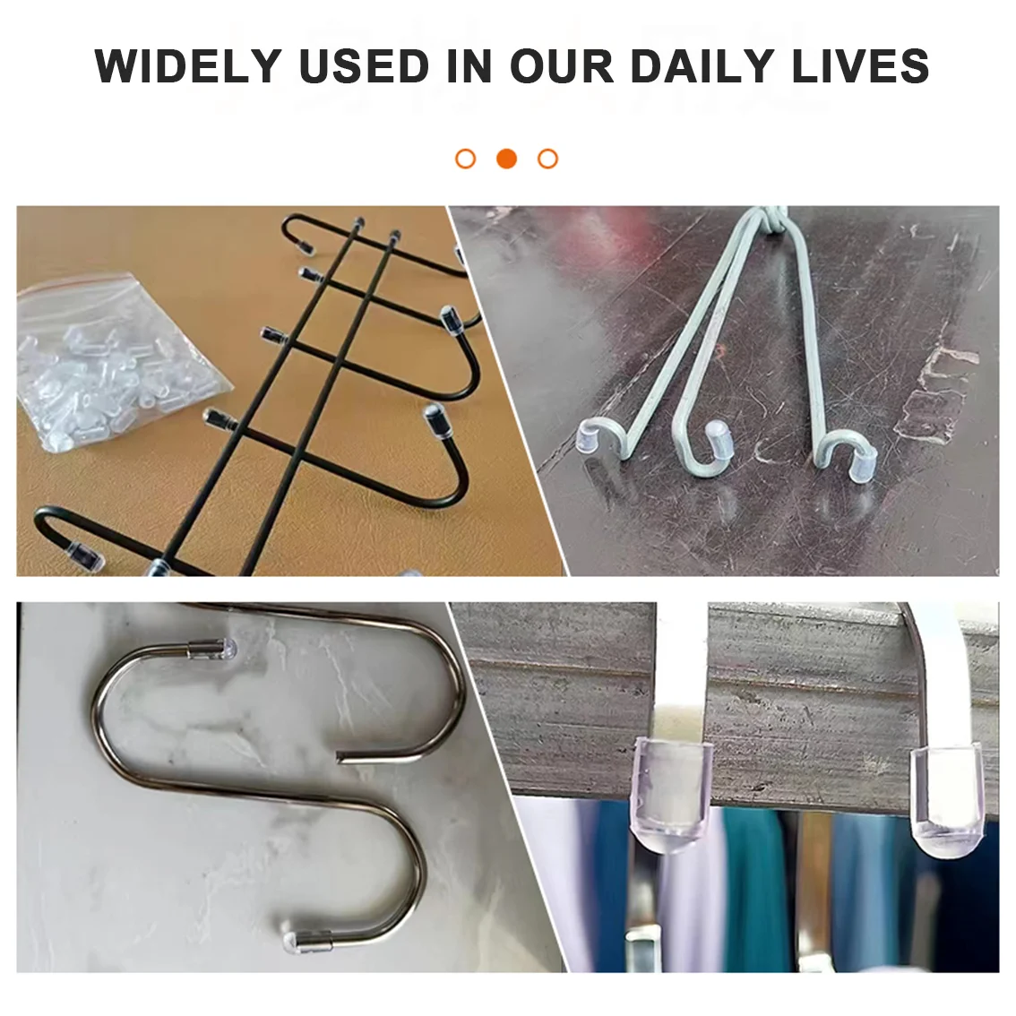 2.5/3/3.5/4/5/6/7/8/10mm PVC Round End Cap Cover Screw Thread Hook Cover Soft Plastic Caps Coat Hanger Anti Protective Sleeve