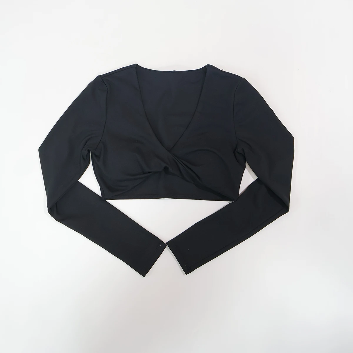 Langärmliges Damen-Fitness-T-Shirt mit tiefem V-Ausschnitt für Laufen im Freien, Yoga-Kleidung, Herbst-/Winter-Kollektion, Lauf- und Fitness-Top – Detail 9