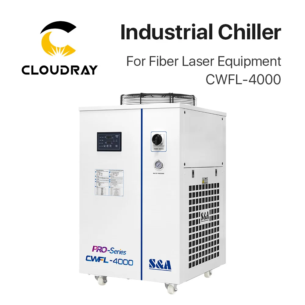 Cloudray original s & a laser de fibra industrial refrigerador CWFL-4000 220v/380v 50hz/60hz sistema de refrigeração para fonte de laser de fibra