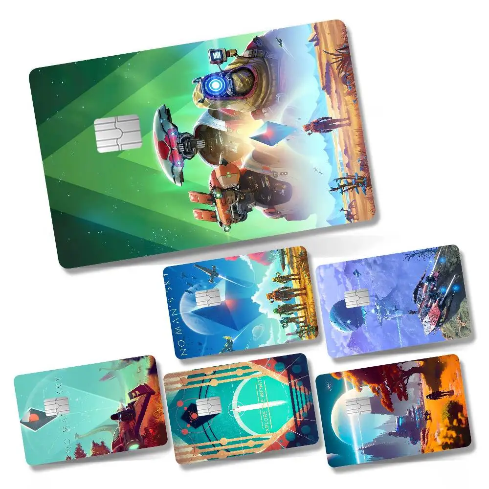 No Man S Sky Space Game Anime Young Creidt Card Debit Card 1 Set Of 4 Pcs Sticker Film Case Front Tape For Small Big Chip