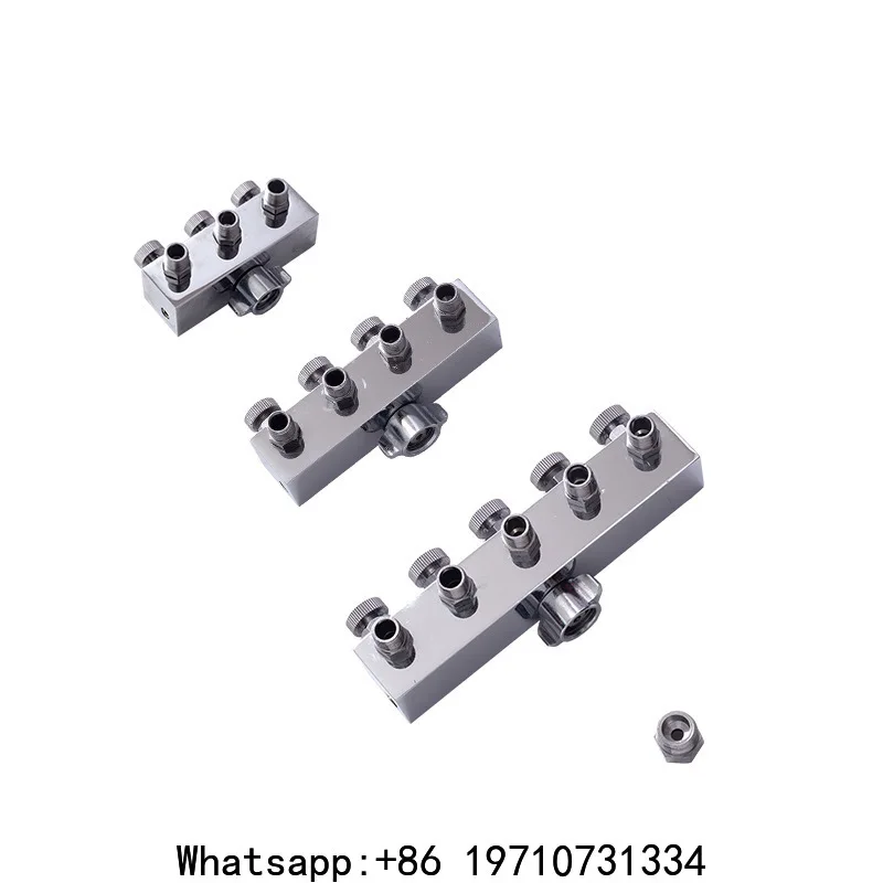 Mini Airbrush Air Pump Diverter Can Be Connected To Multiple Airbrush Adjustable Pressure Metal Connectors