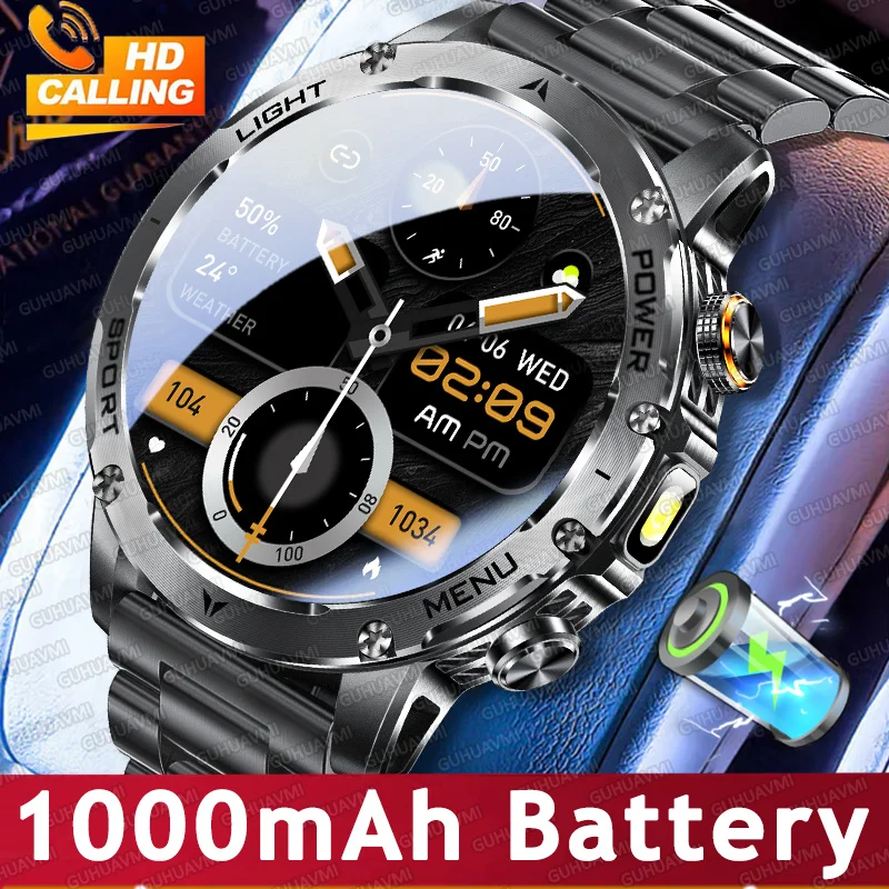

1000mAh Super Capacity Battery Men Smart Watch 1.7-inch Large Screen Bluetooth Call GPS Track Waterproof Sports SmartWatch 2025