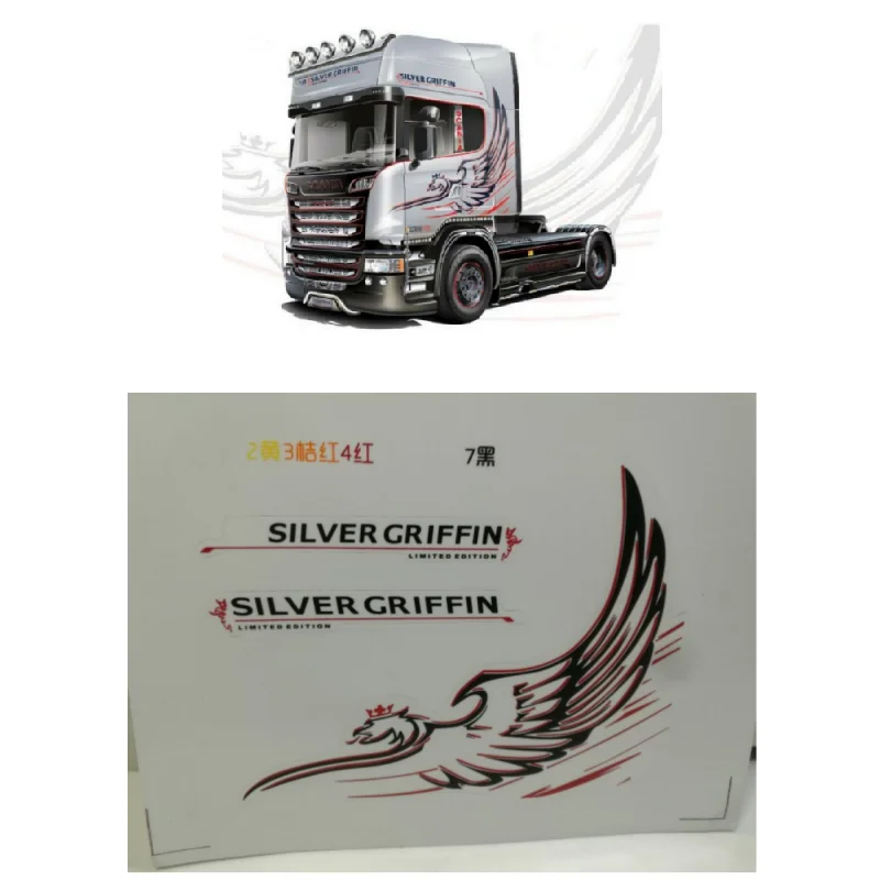 Metal Paste Decorate Stickers for Tamiya 1/14 RC Truck Sca 770s Upgrade Accessories