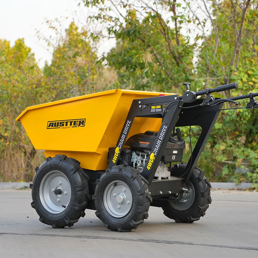 

AUSTTER Garden Professional Heavy Duty 6.5 Hp Self-Propelled Motor Mini Dumper Truck With Gasoline Engine