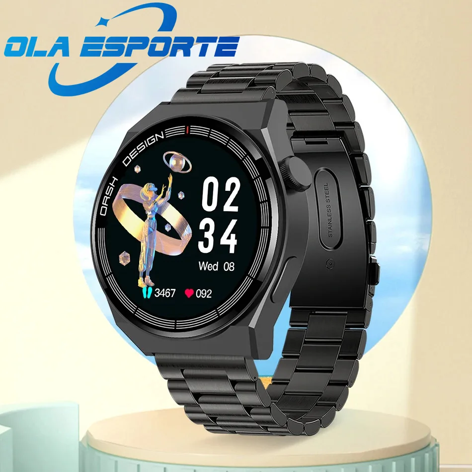 Ola Esporte Smart Watch Gt5pro Men Women Bluetooth Call Phone SmartWatch GPS DIY Watch Face Heart Rate Health Monitor Waterproof