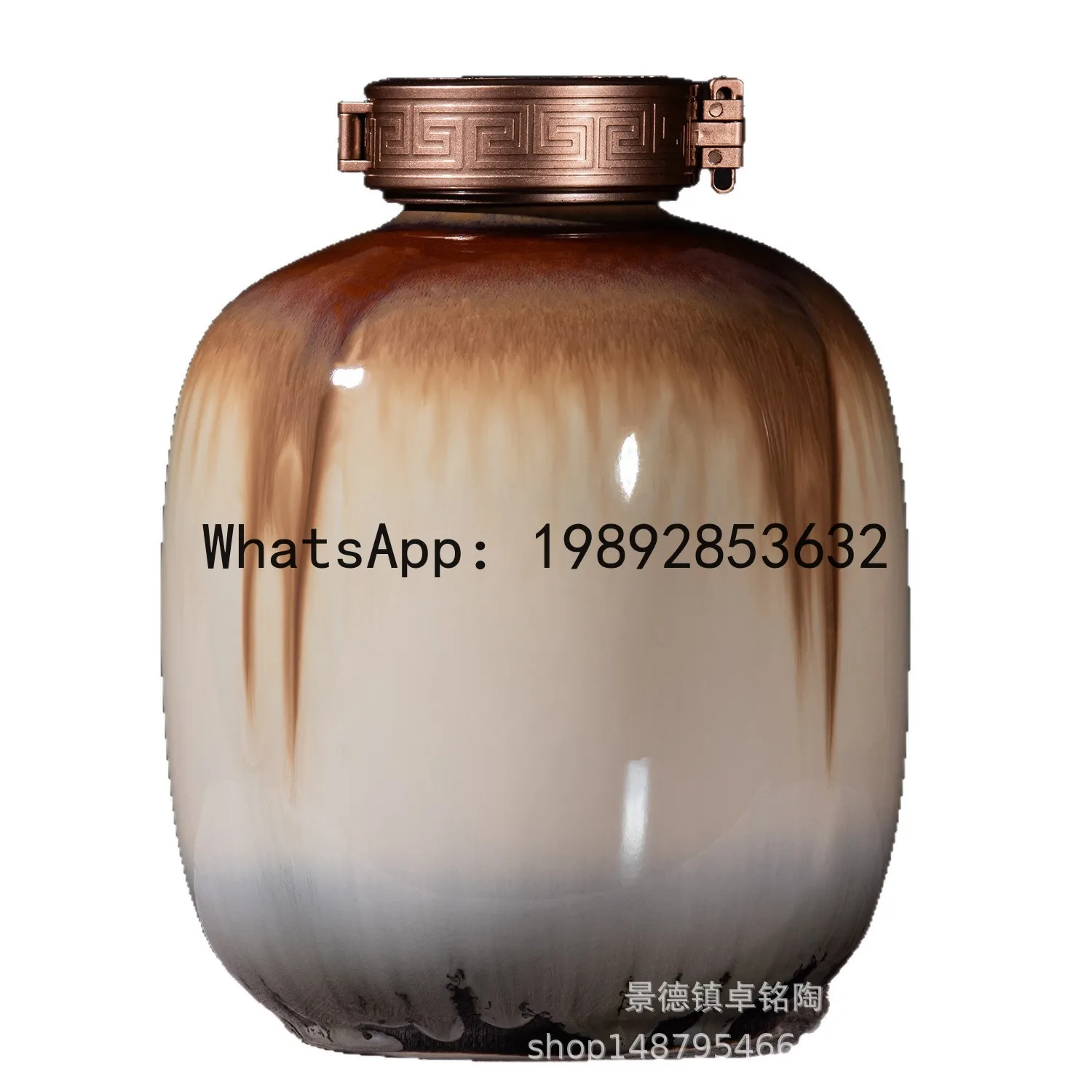 

PYJ Jingdezhen wine jar ceramic household sealed retro empty wine bottle wine jug