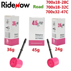 RideNow TPU 이너 튜브 로드 바이크, 자전거 타이어, 프렌치 밸브, 45mm, 65mm, 85mm,MTB 29x1.5, 700x18, 23, 25, 28, 32, 35, 47C 1.75, 1.9