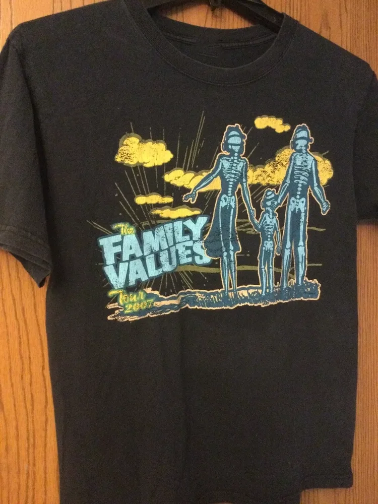 Vtg Family Values Tour 2007 Heavy Cotton Black Full Size Unisex Shirt J647