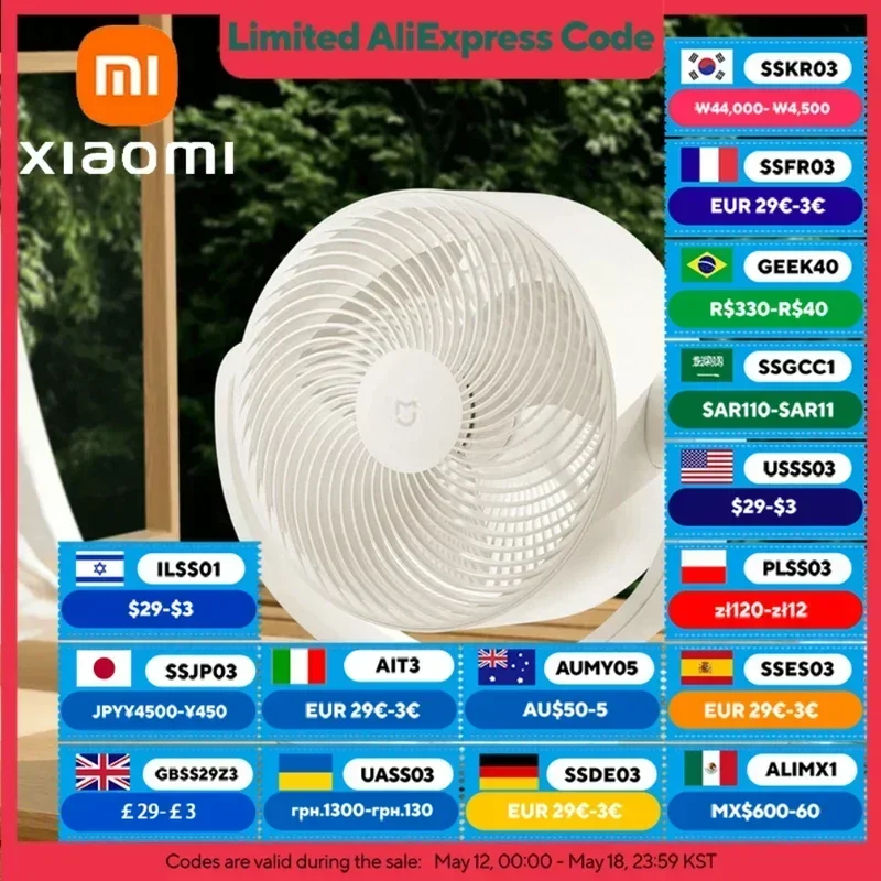 

Новый настольный циркуляционный вентилятор Xiaomi Mijia с инвертором постоянного тока, умный трехмерный легкий портативный настольный электрический вентилятор