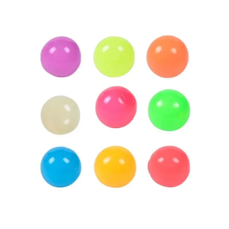 2pcs Luminous Sticky Target Balls Sticky Wall Decompression Vent Ball Child Sucker Toys Squeeze Stress Relief Toy For Kids Teen