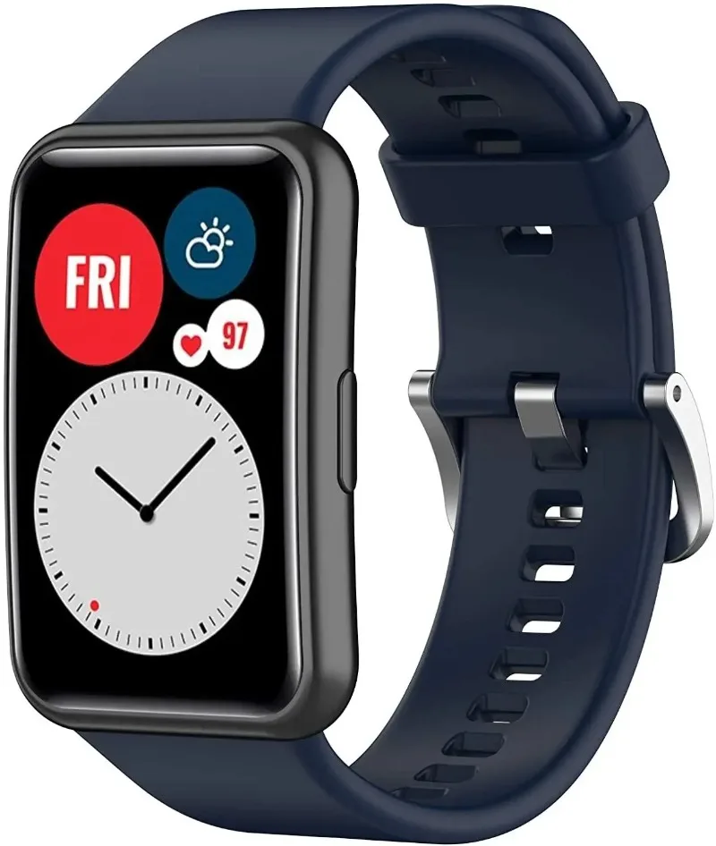 Correa de silicona para Huawei Watch Fit Original Smartwatch cómoda correa de repuesto Huawei Watch Fit nuevos accesorios Corre
