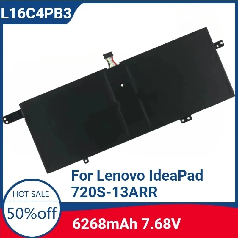 

For L16C4PB3 L16M4PB3 7.6V 6268mAh High-quality Replaceable Laptop Battery for Lenovo IdeaPad 720S-13ARR 720s-13IKB L16L4PB3