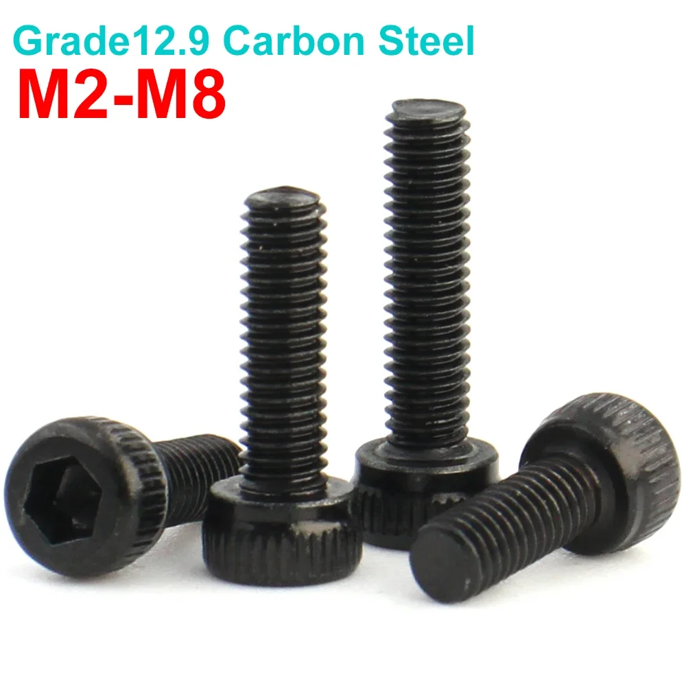 

50 / 10pcs M2 M2.5 M3 M4 M5 M6 M8 DIN912 Black Grade 12.9 Carbon Steel Hex Hexagon Socket Cap Allen Head Screw Bolt L:4-100mm