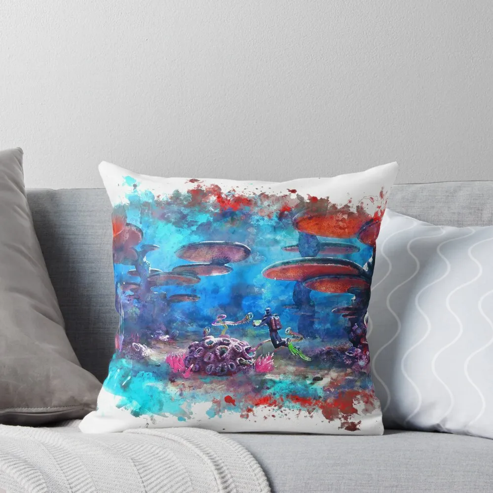 

Subnautica Throw Pillow Embroidered Cushion Cover Decorative Cushions For Luxury Sofa ornamental pillows pillow