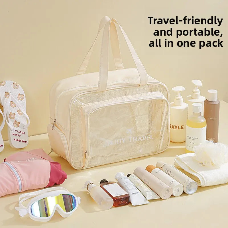 1pc Thickened Large Capacity Storage Bag with Independent Shoe Compartment for Swimming Travel Outdoor Daily Weekend Trip