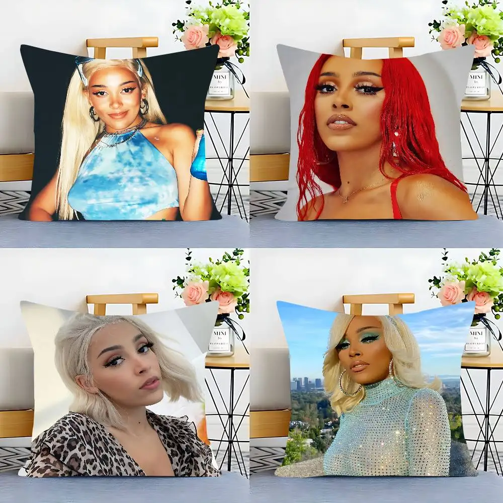 

Doja Singer Cat Pillow Case Removable Washable Cushion Cover – All-Season Soft Linen