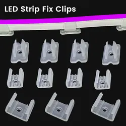 LEDストリップホルダーコネクタ,クリップ,フレキシブル,プラスチックバックル,2835を固定するためのアクセサリー,ネオンライト,6mm, 8mm, 12mm, 15mm, 220v