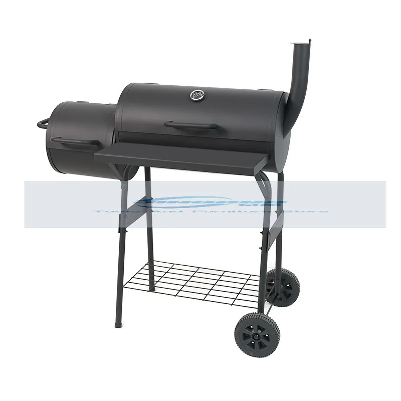 Camino Madre Parrilla Al Aire Libre Americana Braise Smoke Grill Carro Estantería De Carbón Madre