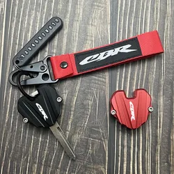 For HONDA CBR400R cbr 400r Motorcycle Accessories CNC Aluminum Key Cover Case Shell Keychain