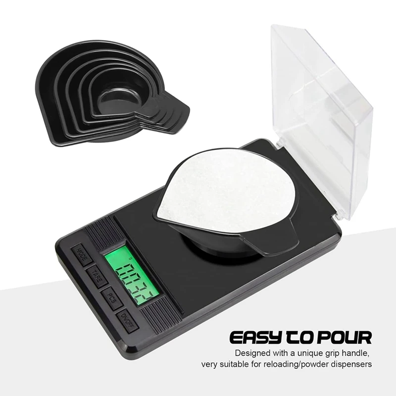 5 Sizes Weighing Powder Pans Scale Pan Narrow Spout Plastic Weighing Dishes Plastic For Weigh Liquid Powder Gems