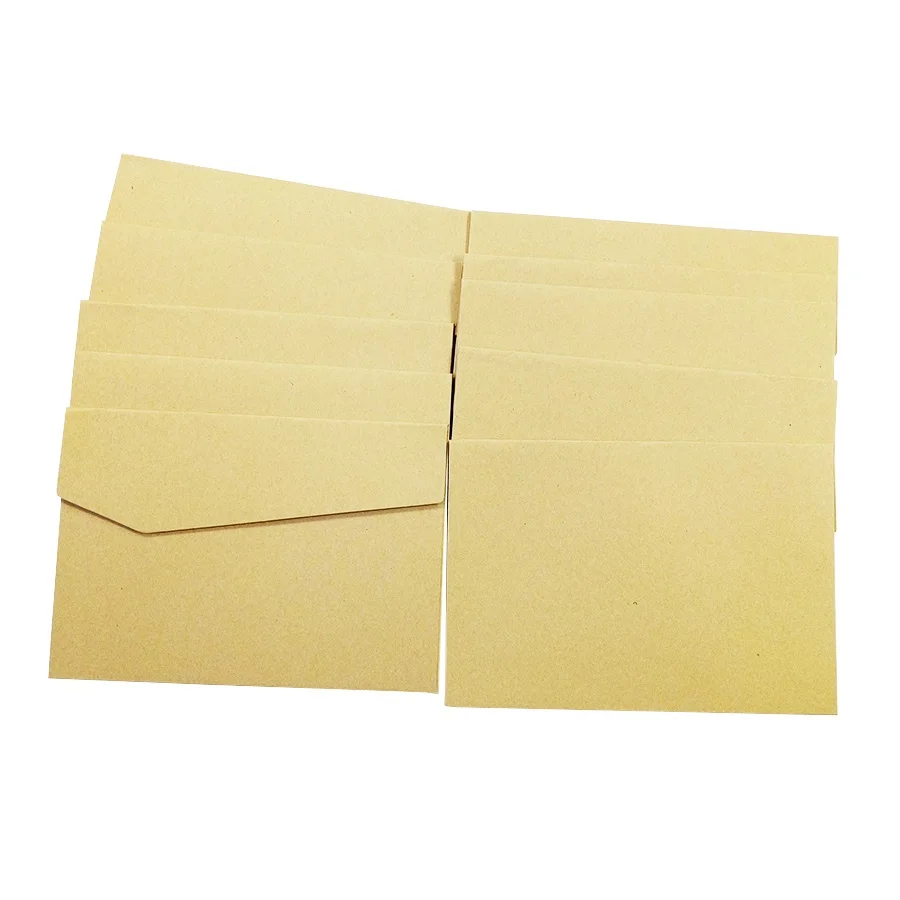 

10pcs/lot Vintage Retro Blank Kraft Paper Envelope Stationery Postcard Colorful Kraft