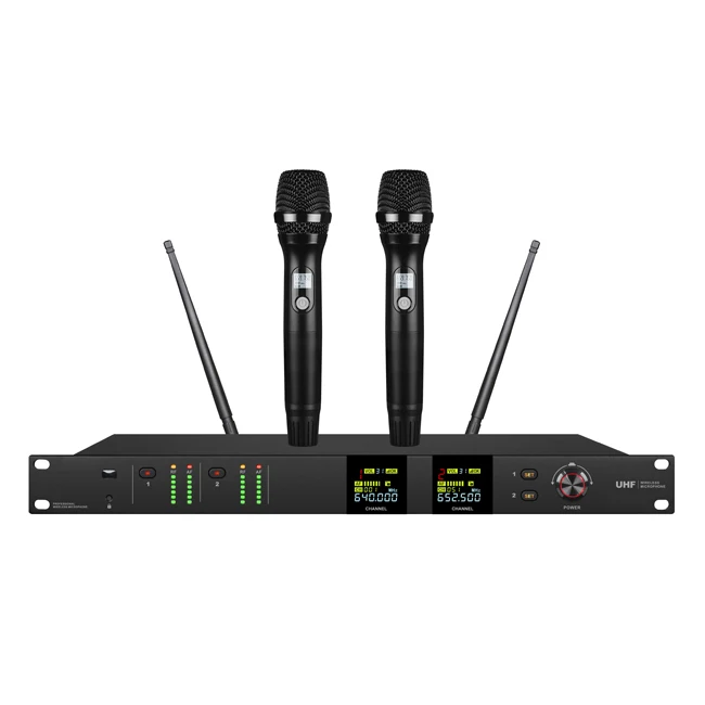 

Cost-Effective UHF Stage Performance Handheld Dual-Channel Wireless Microphone