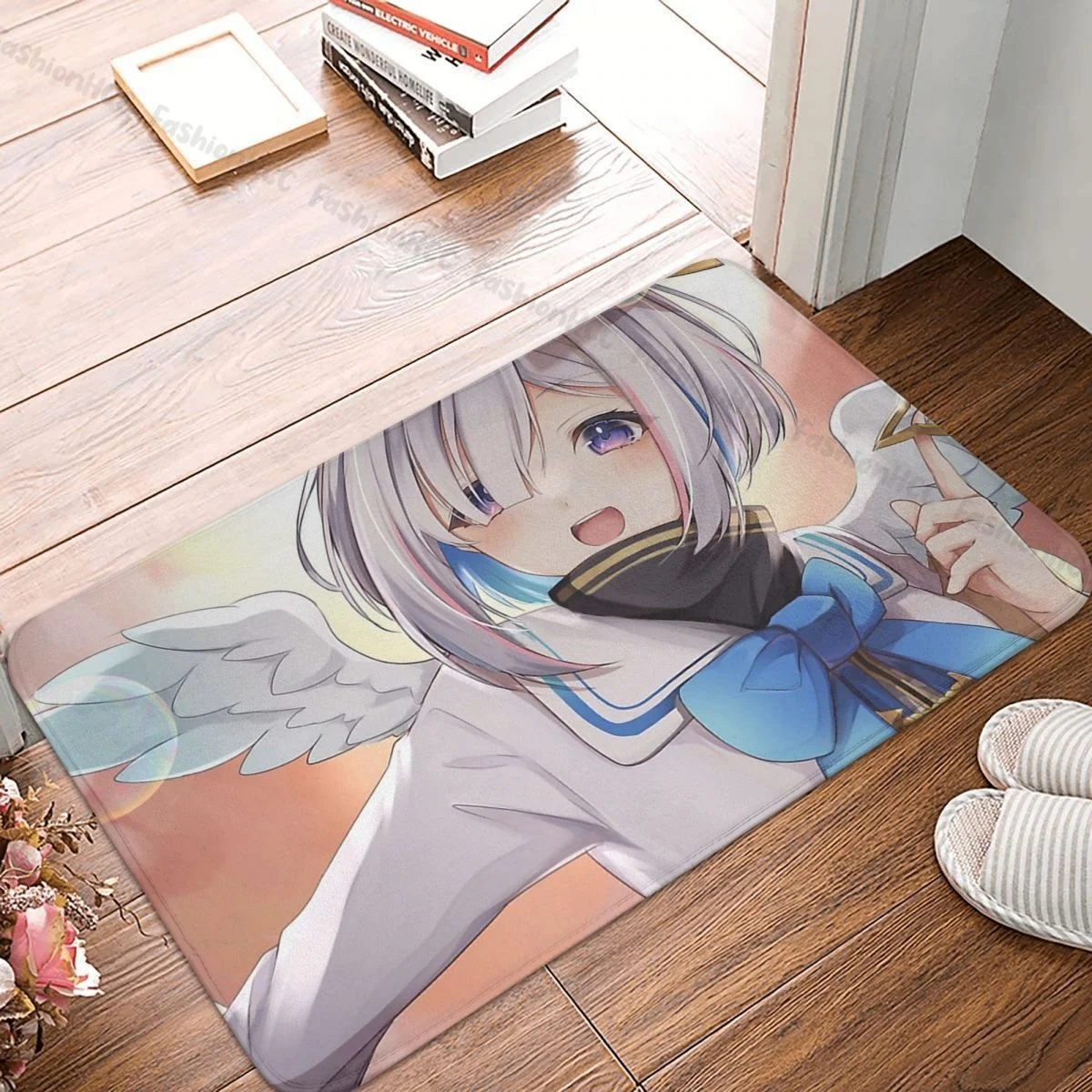 Hololive Virtual Host Group Box Non-slip Doormat Amane Kanata Classic Bath Kitchen Mat Welcome Carpet Indoor Pattern Decor