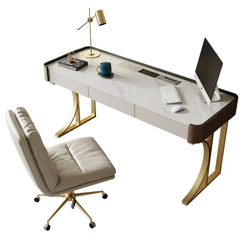 

Итальянский сланцевый стол, элитный легкий роскошный рабочий стол, дизайн, обучение домой