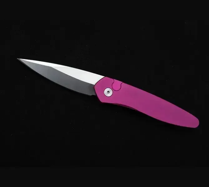 THE GODFATHER Prote 3407 Pink Pocket Folding Knife 154-CM Blade 6061-T6 Handle Single Action Tactical Hunting EDC Survival Tool