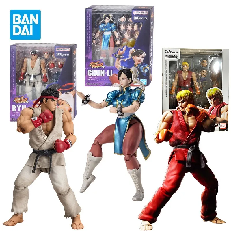 

BANDAI SHF Chun-li Ken Ryu Action Figures STREET FIGHTER Plastic Model Toys Original Box Collection Toys for Boys Gifts for Boys