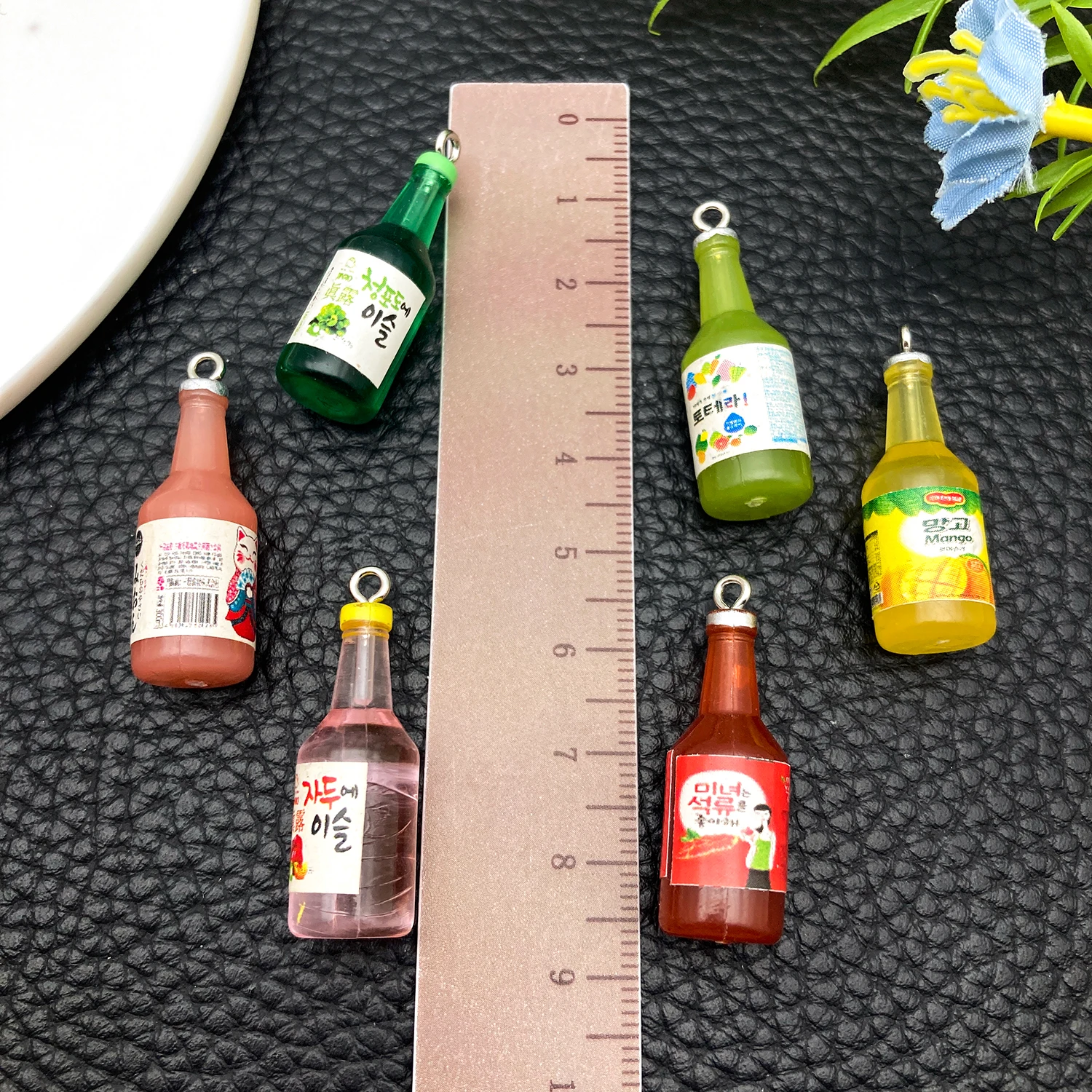 10/12pcs Transparent Resin Korea Series Beverage Bottle Charms Pendant DIY Earrings Necklace Keychain Bag Ornament Accessories