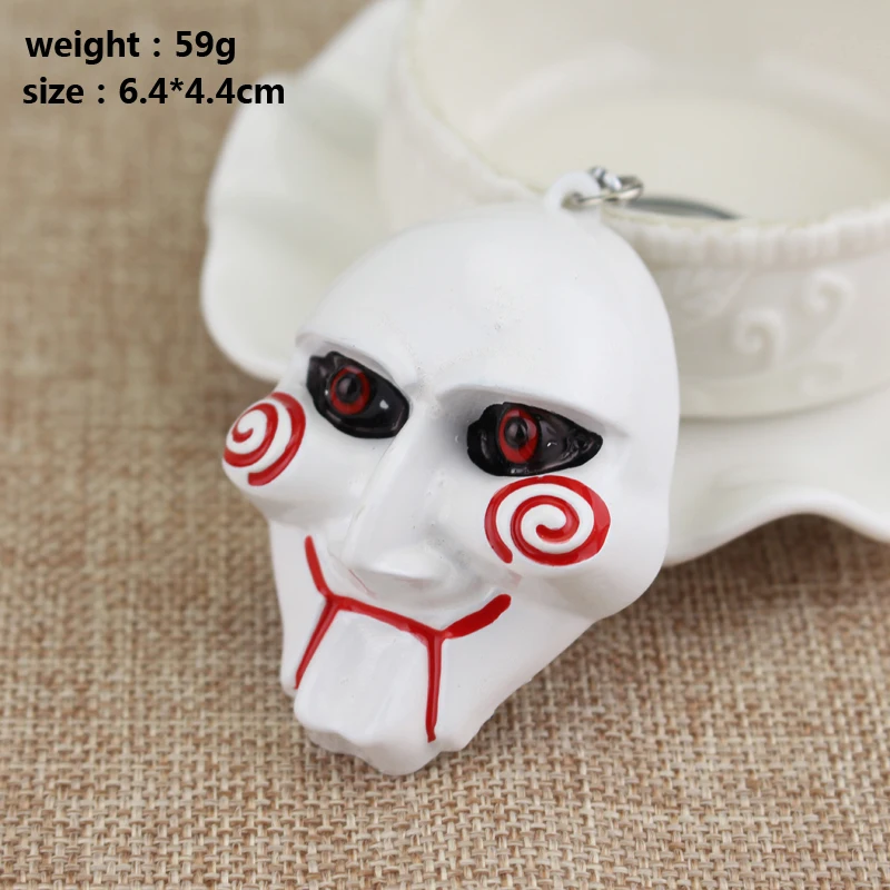 Horror Movie Mask Necklace Saw Theme Original Color Metal Pendant Jewelry Accessories Women Men Gifts For Birthday Festival