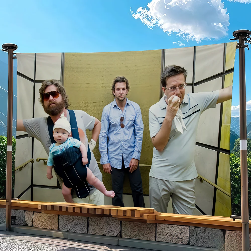 Movie The Hangover flag Advertising Banner for Camping Decoration Outdoor & Garage Wall Hanging Decorations